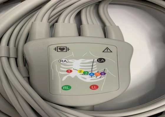 Cable di ECG a piombo grigio 10 con connettore di banane standard statunitense a 15 pin 4.0