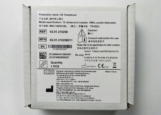 US Transducer Fetal Ultrasound Probe 4 Aghi Impermeabile IPX8 MS3-109301