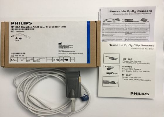 Flip M1196A parti di ricambio per ECG, sensore per la pinza del dito 3M con connettore PIN 8