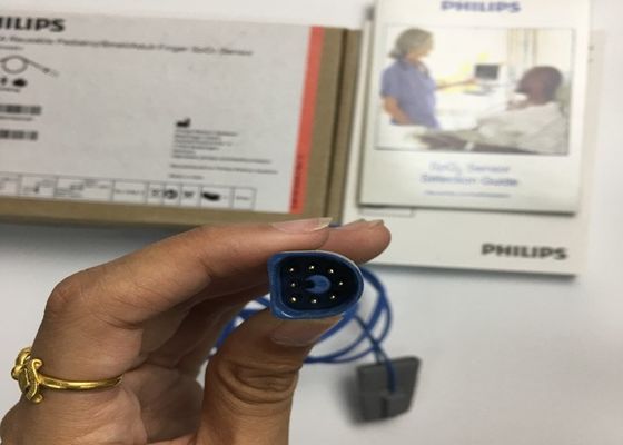 M1192A Sensore SpO2 per piccole dita riutilizzabile per pediatri adulti Forma D 8 pin 1.5M