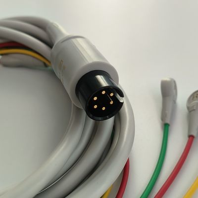BJ-753P NIHON KOHDEN Conduttività cardiaca filo nero testa rotonda 6 pin tre piombo pulsante europeo standard