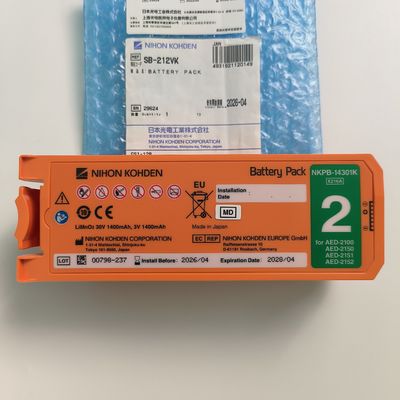 Nihon Kohden AED defibrillatore batteria Alid non ricaricabile NKPB-14301K X216A