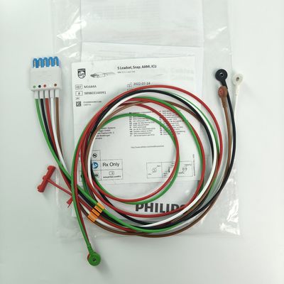 PHILIP Monitor del paziente Dispositivo medico Consumabili CBL 5 Leadset Snap AAMI ICU REF M1644A 989803144991