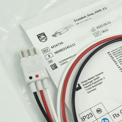 REF M1673A PHILIP Monitor del paziente CBL 3 Leadset Snap AAMI ICU PN 989803145111