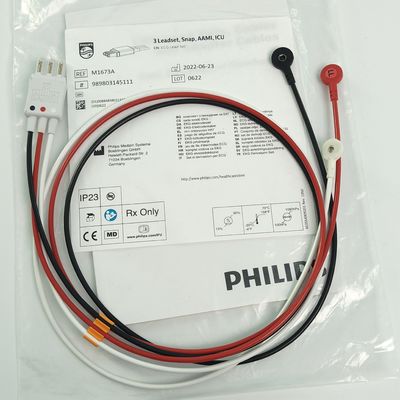 REF M1673A PHILIP Monitor del paziente CBL 3 Leadset Snap AAMI ICU PN 989803145111