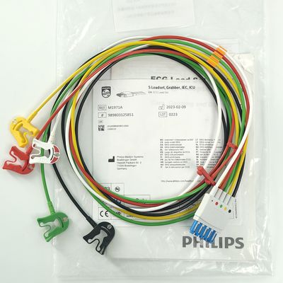 PHILIP Monitor del paziente Dispositivi medici Consumabili CBL 5 Leadset Grabber IEC ICU REF M1971A 989803125851
