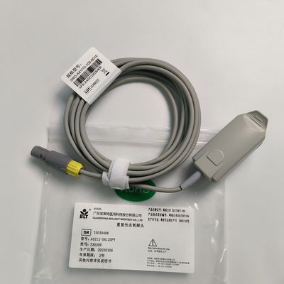 Clip integrato per il dito per adulti Sonda di ossigeno del sangue con 5 aghi Collegatore giallo per limone PN 15-100-0010