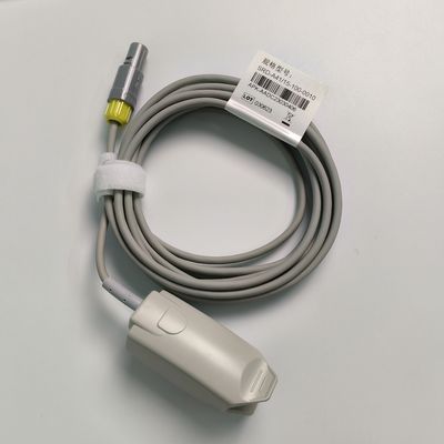 Clip integrato per il dito per adulti Sonda di ossigeno del sangue con 5 aghi Collegatore giallo per limone PN 15-100-0010