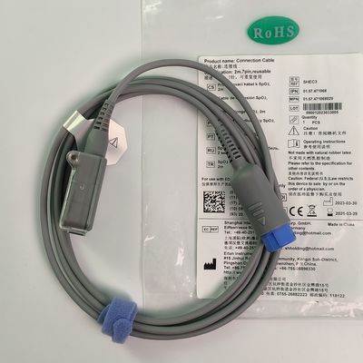 REF SHEC3 Cavo di estensione dell' ossigeno nel sangue 2M Testa blu rotonda Single slot 7 pin L 2,0 metri