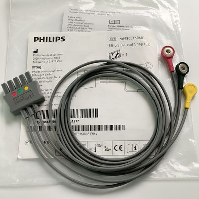 PHILIP Original CBL 3 Lead Wire Set Snap IEC ICU989803160681