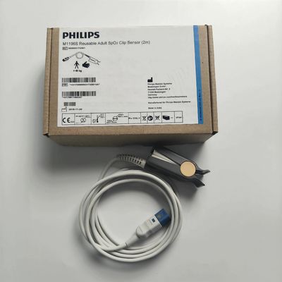 PHILIP originale M1196S sensore di clip SpO2 per adulti riutilizzabile (2m) REF:989803174381