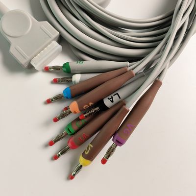 Macchina elettrocardiografica integrata 12 filo di piombo 15 pin testa di banana 4.0 guida toracica 3.2M