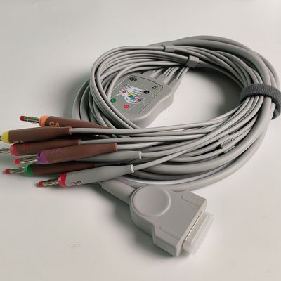 Macchina elettrocardiografica integrata 12 filo di piombo 15 pin testa di banana 4.0 guida toracica 3.2M