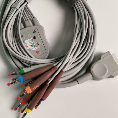 Macchina elettrocardiografica integrata 12 filo di piombo 15 pin testa di banana 4.0 guida toracica 3.2M