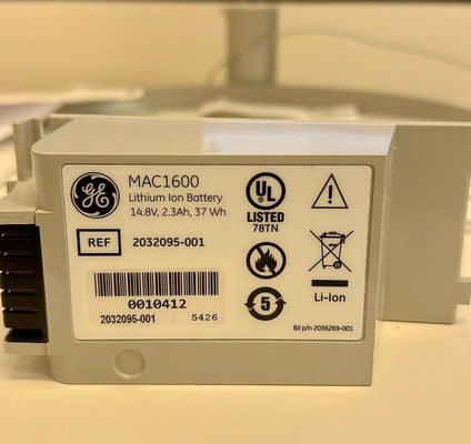 GE MAC1600 Batteria della macchina ECG 14,8V 2,3Ah 37Wh REF 2032095-001