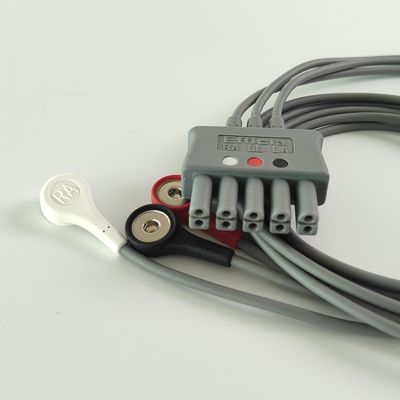 Philip Grey Original 3-Lead Button Branch 1M US Standard RA Bianco, LL Rosso, LA Nero Giunto medio Fila doppia 989803160671