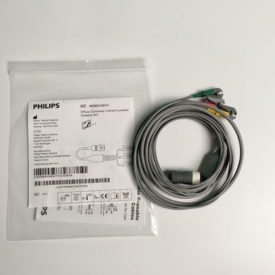 PHILIP Original Efficia Combined Cable/3-Leadset Grabber IEC. Machine End Round 12-Pin,REF: 989803160741