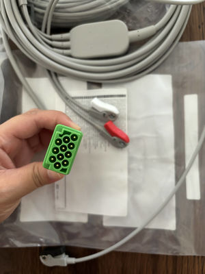 GE Leadwire And Trunk Cable REF: 5831398 ECG 3 CABLE di Lead UNDETACHABLE GRABBER AHA 4.7M 15FT