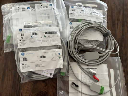 GE Leadwire And Trunk Cable REF: 5831398 ECG 3 CABLE di Lead UNDETACHABLE GRABBER AHA 4.7M 15FT