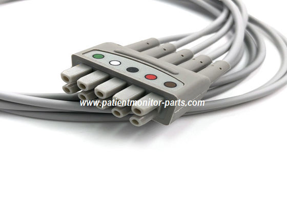 Settile di gruppo di fili a piombo per ECG multi-link, 5 Lead Grabber AHA 74CM / 29IN PN 412681-001