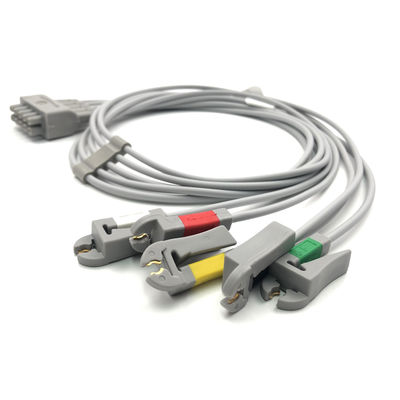 GE Ref:412681-003 Gruppo di fili di conduzione ECG multi-link,5 -Lead,Grabber,IEC 74 CM /29 IN