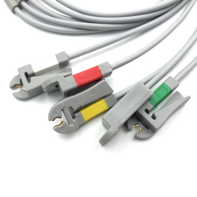 GE Ref:412681-003 Gruppo di fili di conduzione ECG multi-link,5 -Lead,Grabber,IEC 74 CM /29 IN