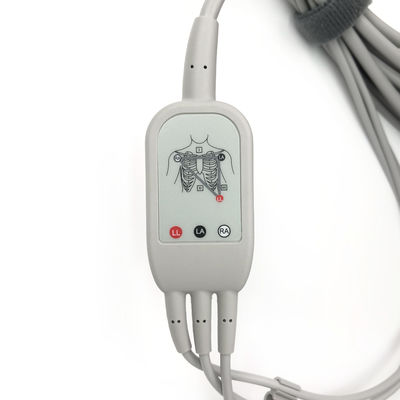 5831398 Cavo a piombo e cavo a tronco ECG 3 Cavo a piombo non staccabile, Grabber, AHA,4.7M/15 FT