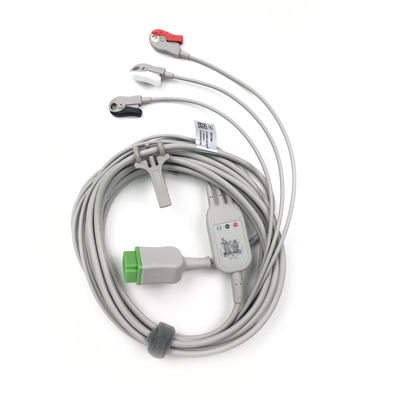 5831398 Cavo a piombo e cavo a tronco ECG 3 Cavo a piombo non staccabile, Grabber, AHA,4.7M/15 FT