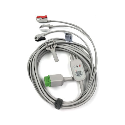 5831398 Cavo a piombo e cavo a tronco ECG 3 Cavo a piombo non staccabile, Grabber, AHA,4.7M/15 FT