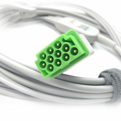5831398 Cavo a piombo e cavo a tronco ECG 3 Cavo a piombo non staccabile, Grabber, AHA,4.7M/15 FT