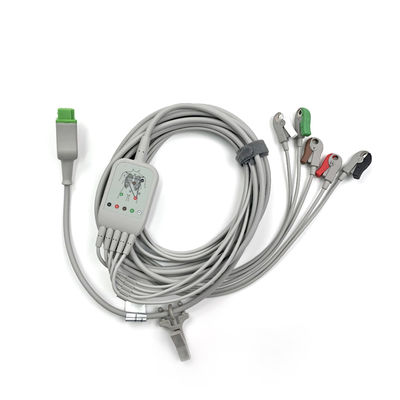5831400 Cavo a piombo e cavo a tronco ECG 5 Cavo a piombo non staccabile, Grabber, AHA,4.7M/15 FT