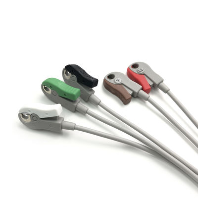 5831400 Cavo a piombo e cavo a tronco ECG 5 Cavo a piombo non staccabile, Grabber, AHA,4.7M/15 FT
