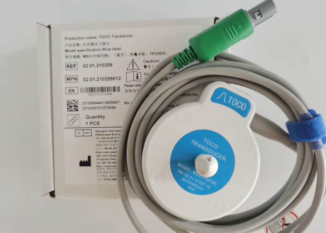 MS3-31527 Toco Transducer Probe 6 Aglio Single Slot Blu Ribbon Velcro 2.5m Lunghezza