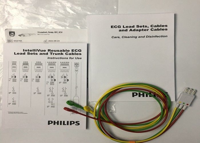 M1674A ECG Lead Set Cable 3 Lead IEC ICU 1M Per apparecchiature mediche