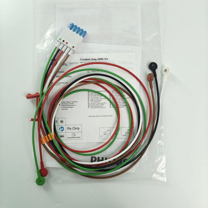 989803144991 Accessori per monitoraggio del paziente PHILIP CBL 5 Leadset Snap AAMI ICU REF M1644A