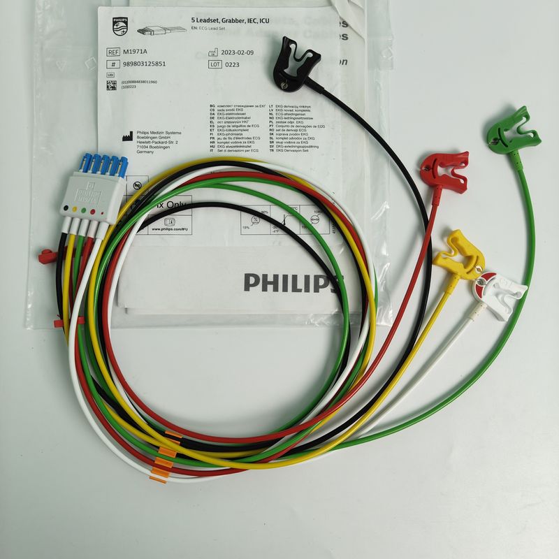 PHILIP Monitor del paziente Dispositivi medici Consumabili CBL 5 Leadset Grabber IEC ICU REF M1971A 989803125851