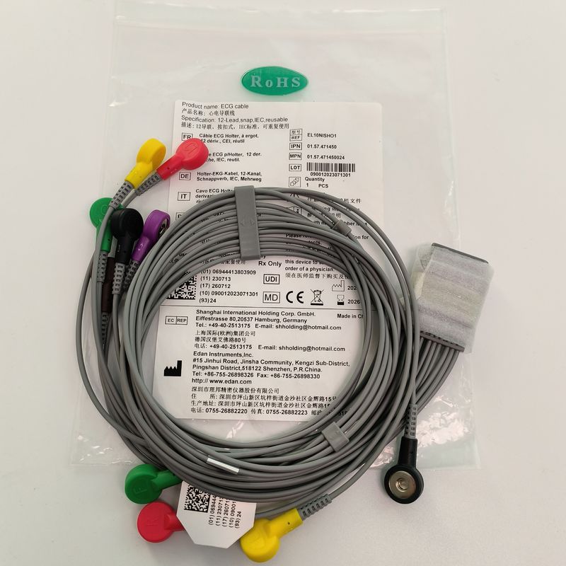 L'originale Holter dinamico ECG filo a piombo 12 pulsante a piombo tipo REF EL10NISH01 IPN 01.57.471450