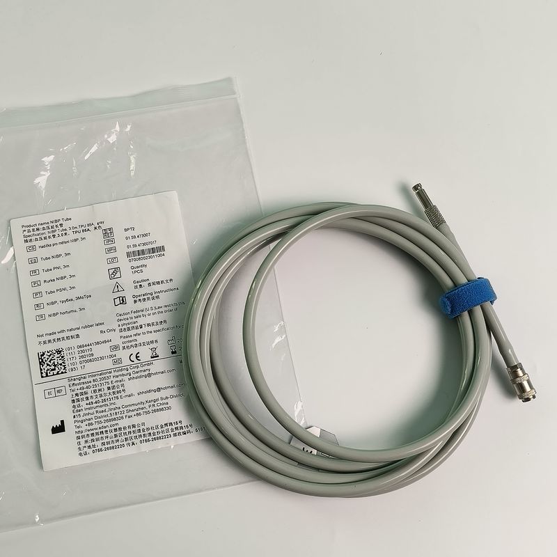 Original tubo di estensione della pressione sanguigna a testa retta lunga 3 metri TPU 85A Grigio REF BPT2 IPN 01.59.473007