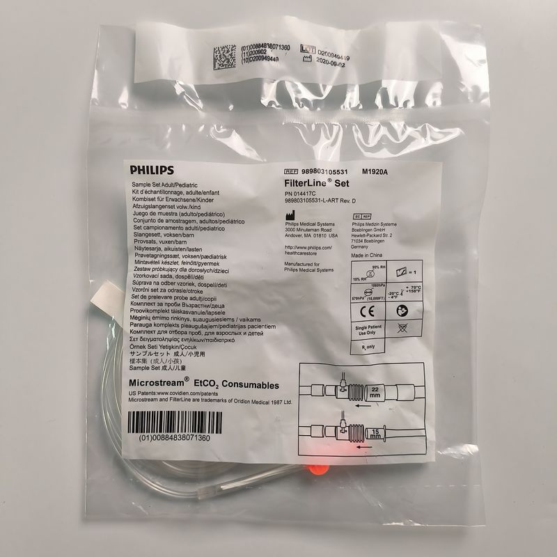 Sensore del tubo di campionamento del micro flusso di CO2 per adulti/pediatrici REF: M1921A O 989803105541