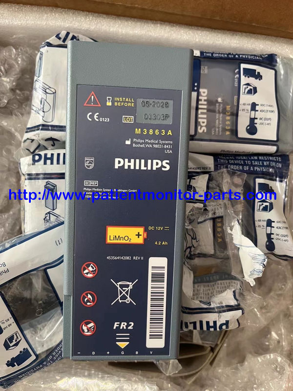 Batterie originali per apparecchiature mediche per M3863A DC 12V 4.2Ah per PHILIP FR2 AED