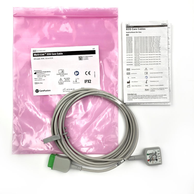 GE Ref:2017003-001 Cable di assistenza ECG multi-link,3/5 - Lead,AHA 3.6M / 12FT