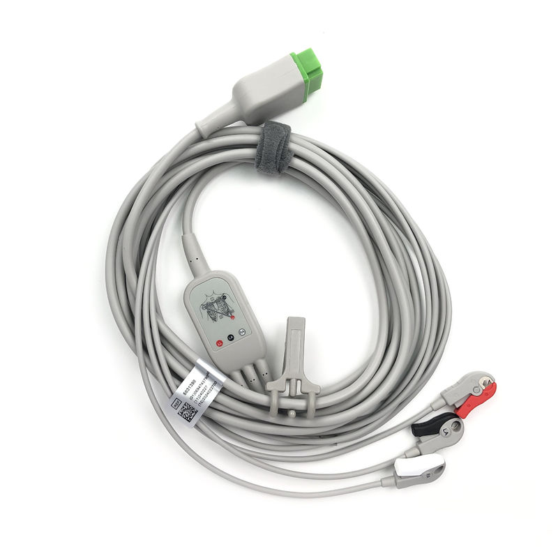 5831398 Cavo a piombo e cavo a tronco ECG 3 Cavo a piombo non staccabile, Grabber, AHA,4.7M/15 FT
